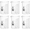 6PK Beakers, 1000ml - ASTM - Low Form, Dual Scale Graduations - Borosilicate Glass