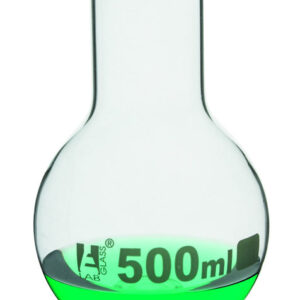 Boiling Flask, 100ml - Borosilicate Glass - Round Bottom, Wide Neck, Beaded Rim - Eisco Labs