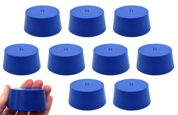 10PK Neoprene Stoppers, Solid - ASTM - Size: #11 - 48mm Bottom, 56mm Top, 25mm Length