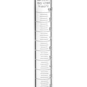 Graduated Cylinder, 10ml - Class B - White Graduations, Round Base