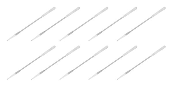 10PK Semi-Micro Spatulas, 7.9" - Stainless Steel - Dual Blade