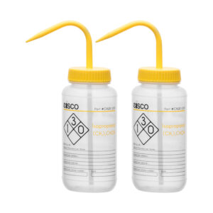 2PK Performance Plastic Wash Bottle, Isopropanol, 500 ml - Labeled (2 Color)
