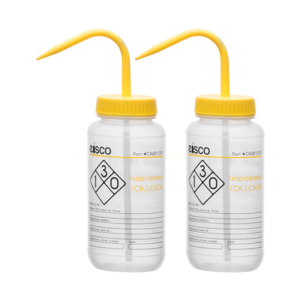 2PK Performance Plastic Wash Bottle, Isopropanol, 500 ml - Labeled (2 Color)