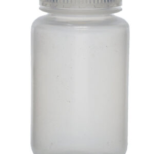 125mL Rigid Plastic Reagent Bottle with Wide Mouth (1.1" ID) and Screw Cap - Polypropylene - Eisco Labs