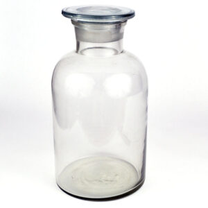 Eisco Labs Reagent Bottle Soda Glass Wide Neck with Stopper 2000 mL