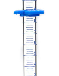 Measuring Cylinder, 10ml - Class B - Detachable, Plastic Hexagonal Base & Protective Collar - Blue Graduations - Borosilicate Glass - Eisco Labs