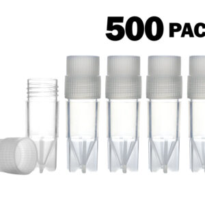 Plastic Storage Vials 1mL 500/PK - Polypropylene - Screw Cap