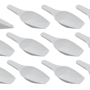 12PK Scoops, 50ml (1.7oz) - Polypropylene - Flat Bottom, Excellent for Measuring & Weighing