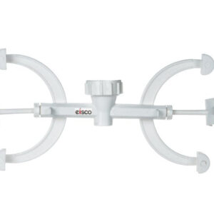 Burette Clamp - Double - Fits 10mm or 12.5mm Rods - Polypropylene Plastic