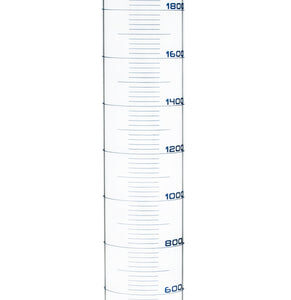 Graduated Cylinder, 2000ml - Class A - Blue Graduations, Hexagonal Base