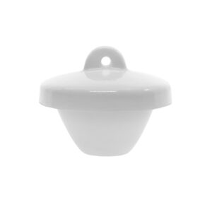 Porcelain Crucible with Lid 8ml Capacity - Squat Form