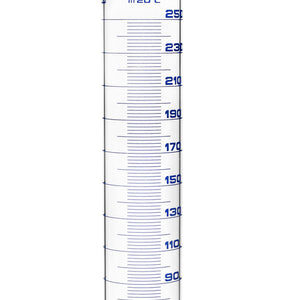 Graduated Cylinder, 250ml - Class A - Blue Graduations, Hexagonal Base