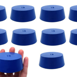 10PK Neoprene Stoppers, Solid - ASTM - Size: #13 - 58mm Bottom, 68mm Top, 25mm Length