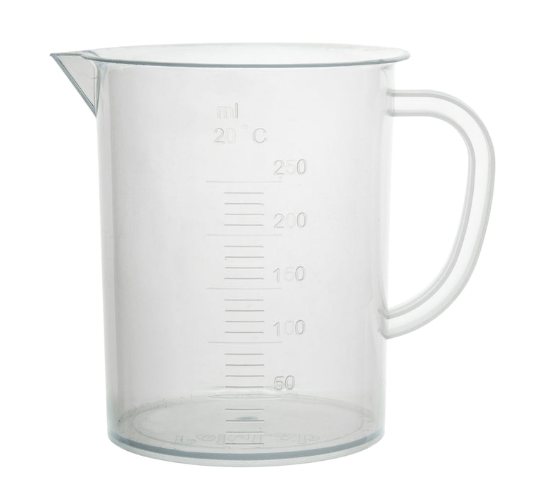 Measuring Jug 250ml - Polypropylene Plastic - Raised Graduations