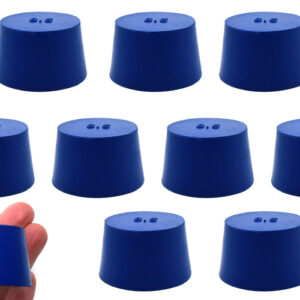 10PK Neoprene Stoppers, Solid - ASTM - Size: #8.5 - 36mm Bottom, 43mm Top, 25mm Length