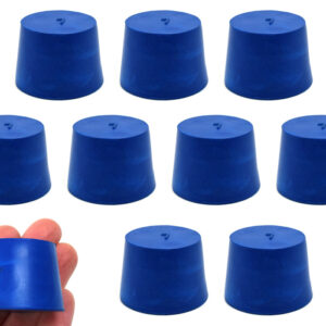 10PK Neoprene Stoppers, Solid - ASTM - Size: #7 - 30mm Bottom, 37mm Top, 25mm Length