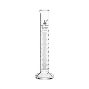 Graduated Cylinder, 100ml - Class B - White Graduations, Round Base
