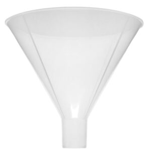 Powder Funnel, 6" (150mm) Diameter - Polypropylene Plastic - Parallel Stem