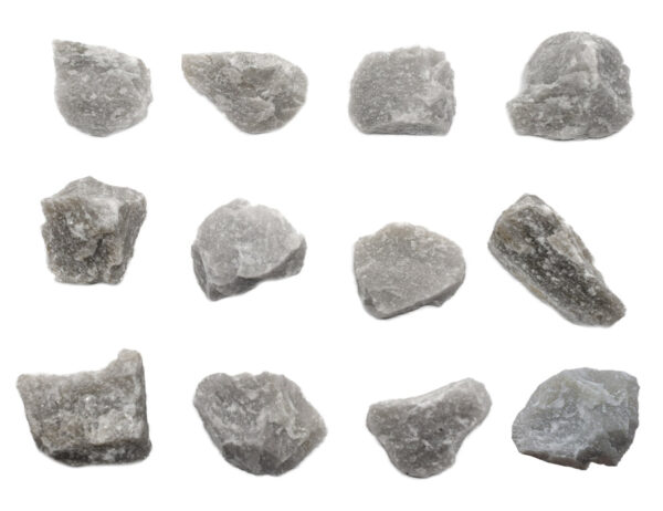 12 Pack - White Quartzite Metamorphic Rock Specimens - Approx. 1"