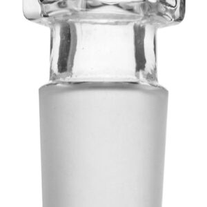 Hollow Stopper, Hexagonal - 19/26 Cone - Flat End - Borosilicate Glass - Eisco Labs