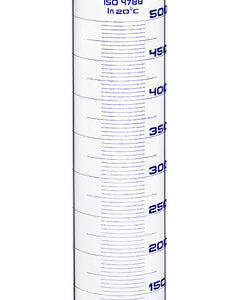 Graduated Cylinder, 500ml - Class A - Blue Graduations, Round Base