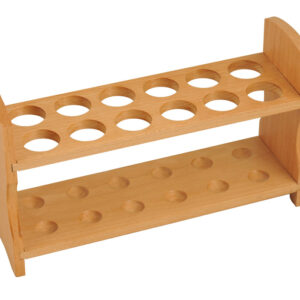 Wooden Test Tube Rack - Holds 12 Tubes - 10.25" Wide - Polished Beech Wood