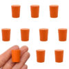 10PK Rubber Stoppers - Solid - 15mm Bottom 18mm Top 24mm Length