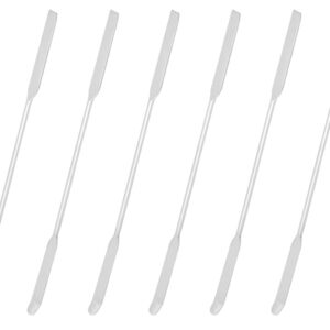 6PK Chattaway Spatulas, 7.9" - Stainless Steel, Polished - Flat End, Bent End