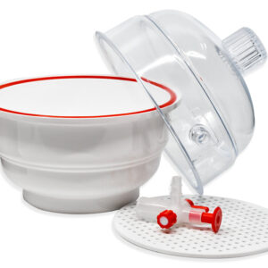Desiccator Vacuum, 15cm - Polypropylene and Polycarbonate - PTFE and stopcock