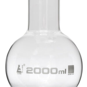 Boiling Flask, 2000ml - Borosilicate Glass - Flat Bottom, Wide Neck - Eisco Labs