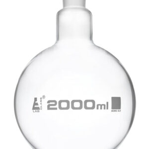 Florence Boiling Flask, 2000ml - 29/32 Interchangeable Joint - Borosilicate Glass - Round Bottom - Eisco Labs