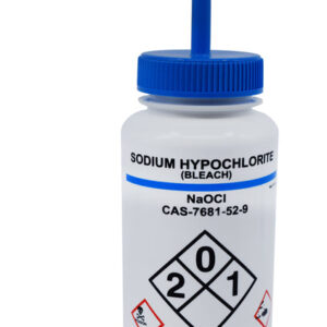 Labelled Wash Bottle for Sodium Hypochlorite (Bleach), 500ml Capacity (Discontinued)