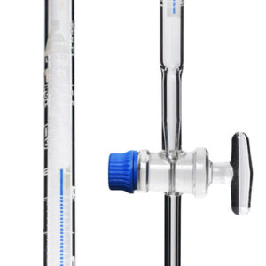 Schellbach Burette, 10mL - Class A -  Glass Stopcock - White Graduations - Borosilicate Glass