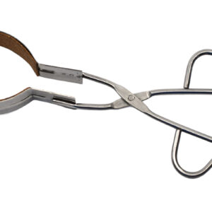 Heavy Duty Beaker Tongs, 12" Long, Cork Lined Jaws, Riveted Joint, Stainless Steel, Hot Beakers with 100mL to 1500mL Capacity - Eisco Labs