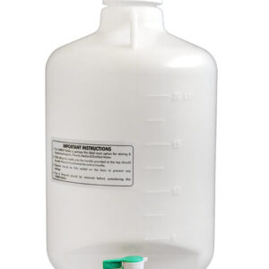 Carboy Bottle with Stopcock, 20 Liter Capacity - Polypropylene - With 2 Handles