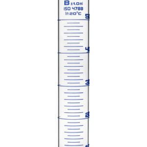 Graduated Cylinder, 50ml - Class B - Blue Graduations, Hexagonal Base