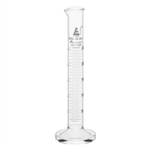 Graduated Cylinder, 25ml - Class A - White Graduations, Round Base