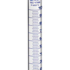 Graduated Cylinder, 10ml - Class B - Blue Graduations, Round Base