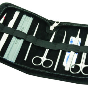 Dissection Set Introductory 9 Pcs - Stainless Steel - Leather Storage Case