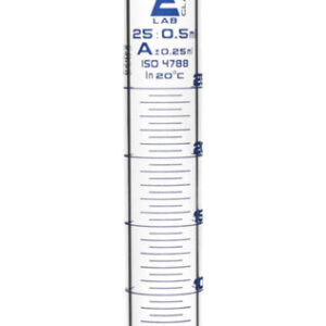 Graduated Cylinder, 25ml - Class A - Blue Graduations, Hexagonal Base