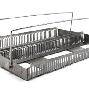 Staining Rack 100 Slides Aluminum with Handles - Eisco Labs