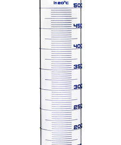 Graduated Cylinder, 500ml - Class B - Blue Graduations, Round Base