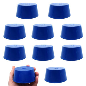 10PK Neoprene Stoppers, Solid - ASTM - Size: #13.5 62mm Bottom, 75mm Top, 35mm Length