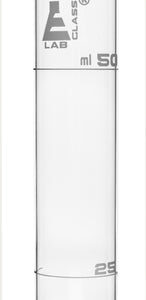 Nessler Cylinder, 50ml - Class A - Borosilicate Glass - Blue, Ceramic Graduations - for Colorimetric Analysis -  Eisco Labs