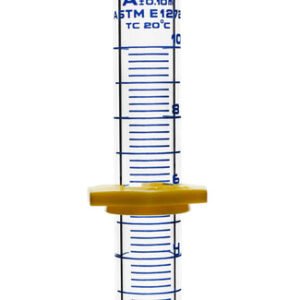 Measuring Cylinder, 10ml - ASTM, Class A Tolerance ±0.10ml - Protective Collar, Hexagonal Base - Blue Graduations - Borosilicate 3.3 Glass - Eisco Labs