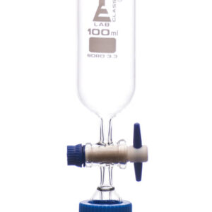 Dropping Funnel, 100ml Capacity, 19/26 Socket Size, Screw Thread, PTFE Stopcock, Borosilicate Glass - Eisco Labs