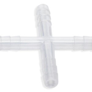 Cross-Shaped, 4-Way, Barbed Tubing Connector, 10mm - Polypropylene