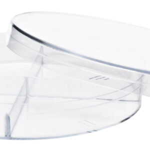 25PK Petri Dishes - 100 x 15mm - Four Compartments - Polystyrene