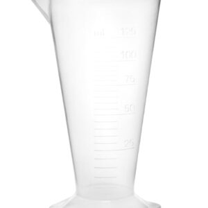 Conical Measure, 125ml - Polypropylene - Raised Graduations - Hexagonal Base
