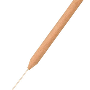Straight Needle with Hardwood Handle, 1.3" Needle Length, 4" Handle Length - Eisco Labs